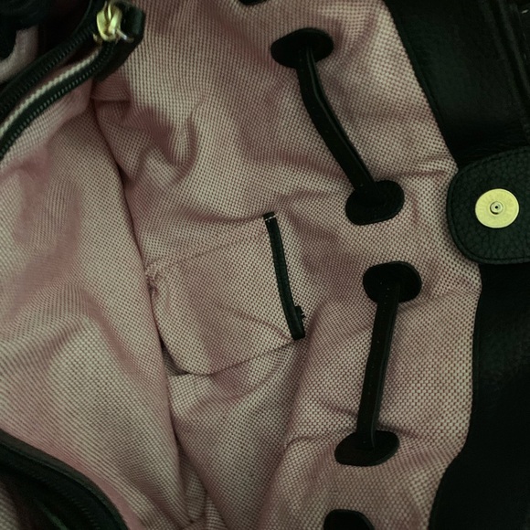 Dooney and Bourke Chiara Black Pebbled Leather Drawstring shopper handbag - Picture 5 of 13